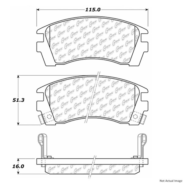 Centric Parts SEMI-METALLIC BRAKE PADS W/HARDWARE 104.0509 - main